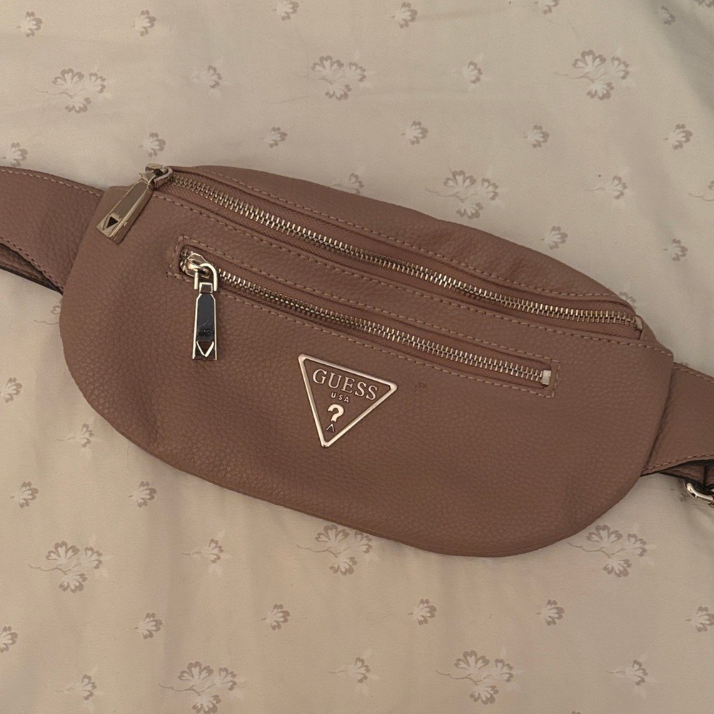 GUESS dusty mauve/taupe color Belt Bag